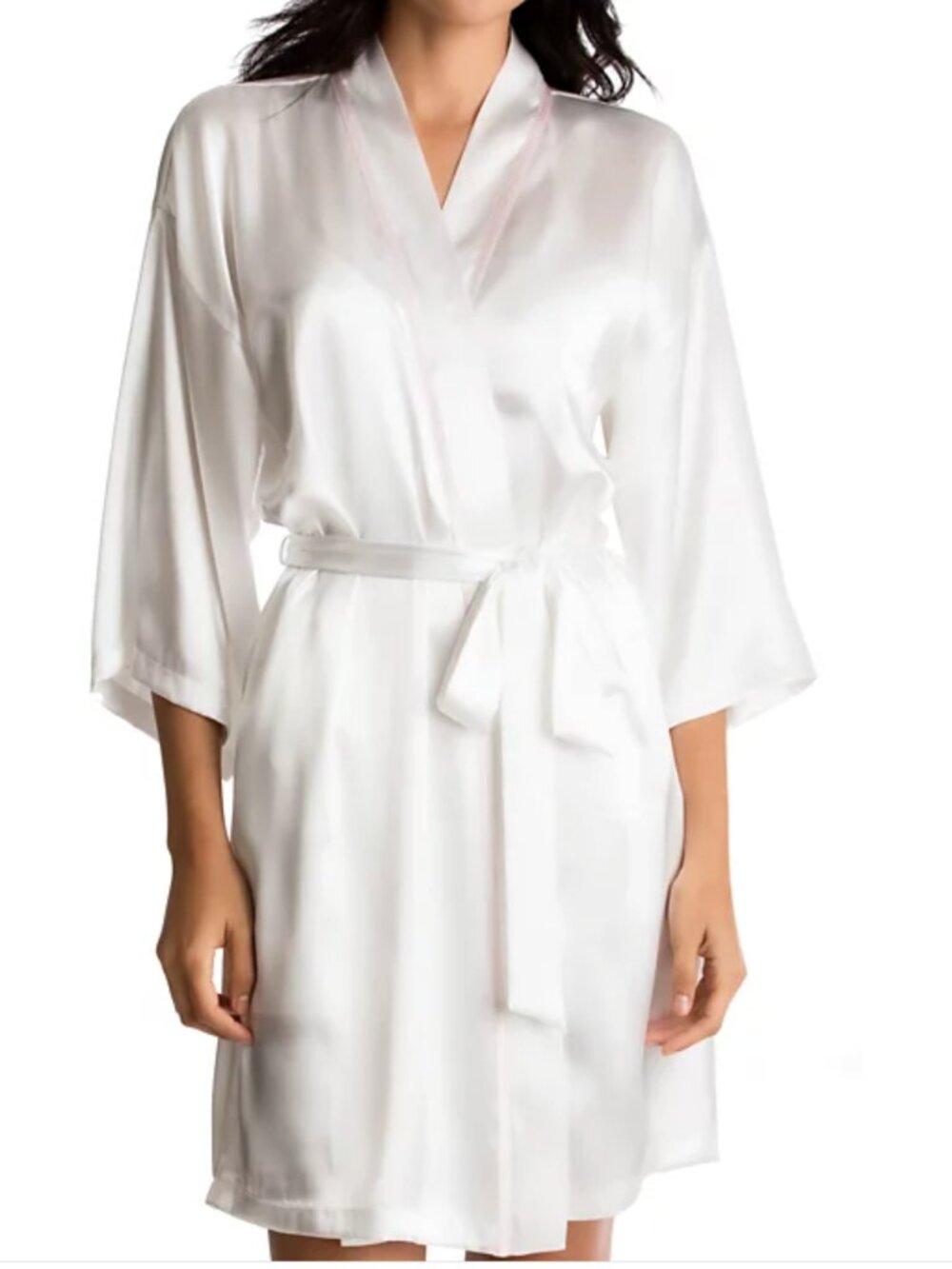 Linea Donatella Bride Satin Wrap Robe And Cami (NO SHORTS) White Size XL 12725